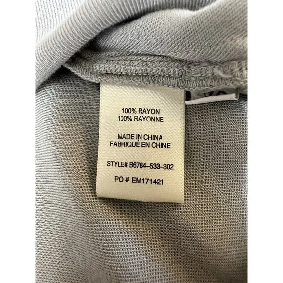 Bella Dahl V-Neck Mini Dress XS Gray Shirt Dress