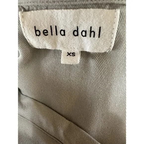 Bella Dahl V-Neck Mini Dress XS Gray Shirt Dress