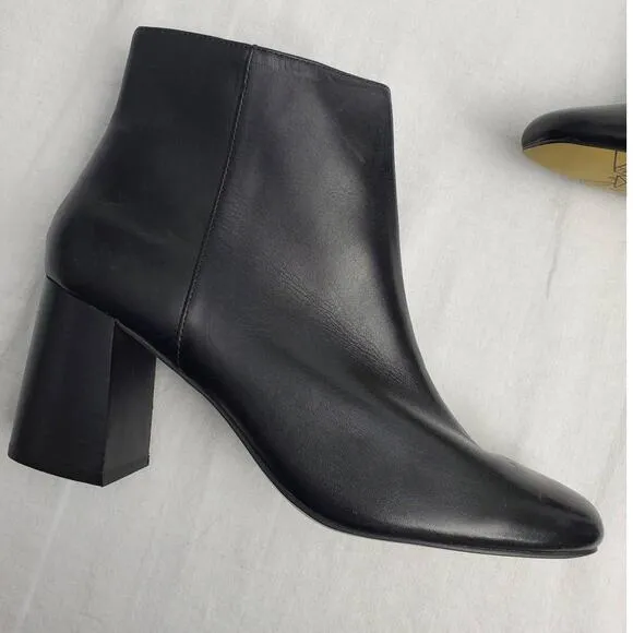 Bella Vita Boots Size 11 Wilma Block Heel Leather Bootie Square Toe Office Party