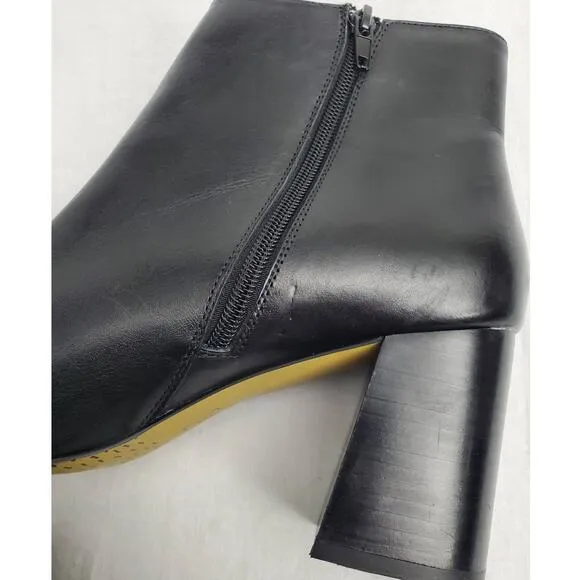 Bella Vita Boots Size 11 Wilma Block Heel Leather Bootie Square Toe Office Party