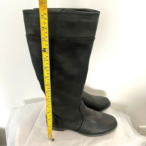 Bella Vita Rebecca Knee High Black Boots With Stretch Size 7 NWOB