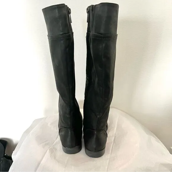 Bella Vita Rebecca Knee High Black Boots With Stretch Size 7 NWOB