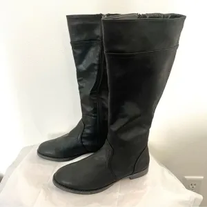Bella Vita Rebecca Knee High Black Boots With Stretch Size 7 NWOB