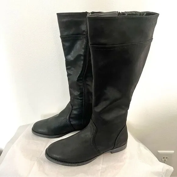 Bella Vita Rebecca Knee High Black Boots With Stretch Size 7 NWOB