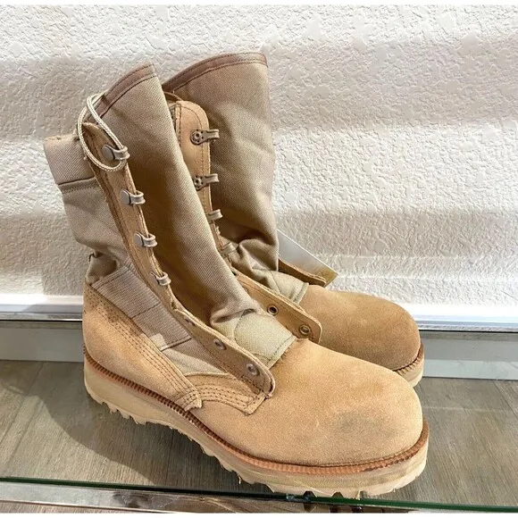 Belleville 220 DES ST Hot Weather Tan Steel Toe Boots Mens Size 5 REG NEW