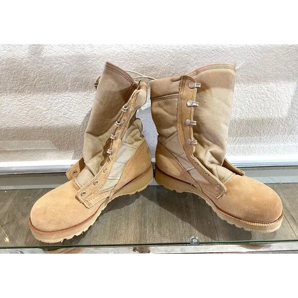 Belleville 220 DES ST Hot Weather Tan Steel Toe Boots Mens Size 5 REG NEW