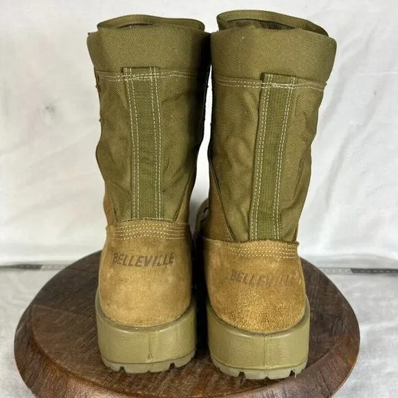 Belleville Boots Men 12R Tan M551 Leather Canvas Desert Military Tactical Combat