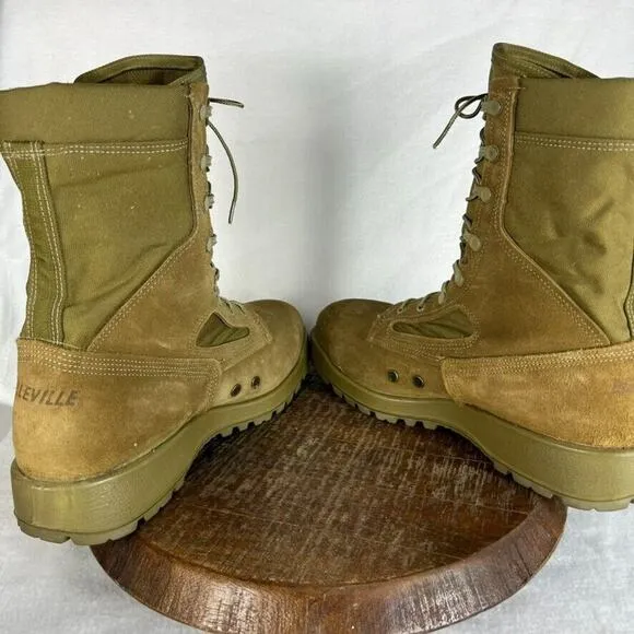 Belleville Boots Men 12R Tan M551 Leather Canvas Desert Military Tactical Combat