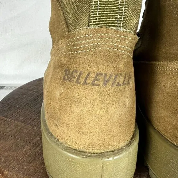 Belleville Boots Men 12R Tan M551 Leather Canvas Desert Military Tactical Combat