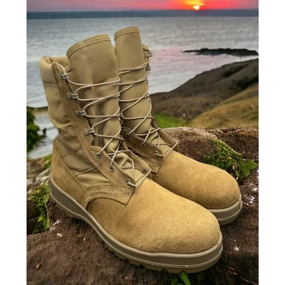 Belleville Desert Steel Toe Combat Military Boots Mens 14 Vibram Sole Fast Ship