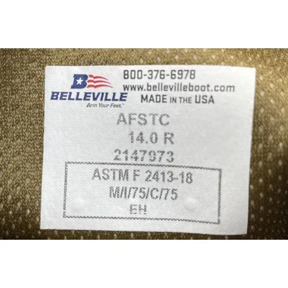 Belleville Desert Steel Toe Combat Military Boots Mens 14 Vibram Sole Fast Ship
