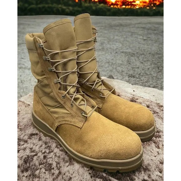 Belleville Desert Steel Toe Combat Military Boots Mens 14 Vibram Sole Fast Ship