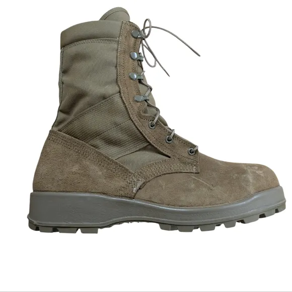 Belleville Desert Tan Suede Combat Boots Size 12 W