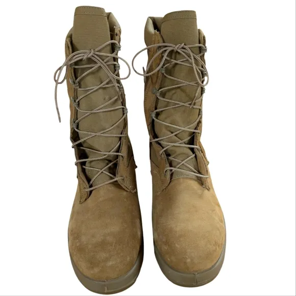 Belleville Desert Tan Suede Combat Boots Size 12 W