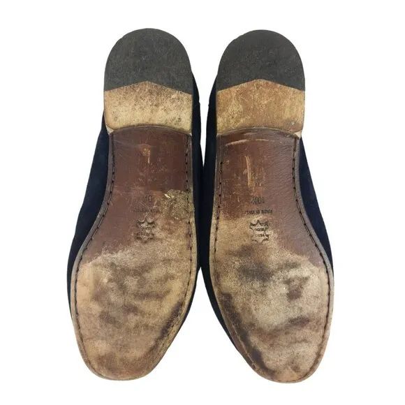 Belvedere Florence Navy Blue Suede Loafers Men's Size 10.5 M