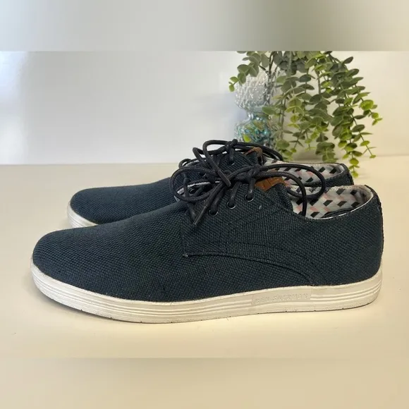 BEN SHERMAN‎ Navy blue canvas low top sneaker size 8.5