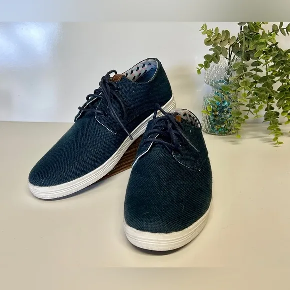 BEN SHERMAN‎ Navy blue canvas low top sneaker size 8.5
