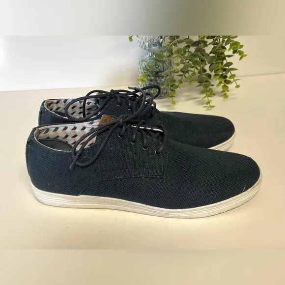 BEN SHERMAN‎ Navy blue canvas low top sneaker size 8.5