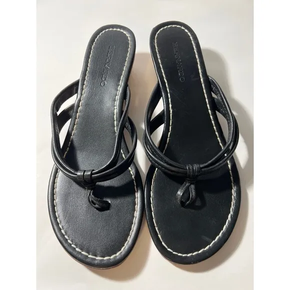 Bernardo Black Strappy Sandals