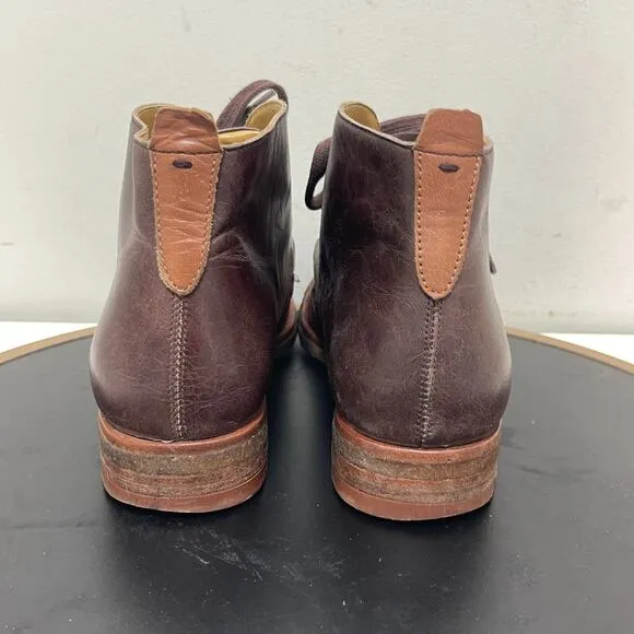 Bernardo Chukka Boots Men 9 Brown Leather Ankle Lace-Up Desert Crepe Sole