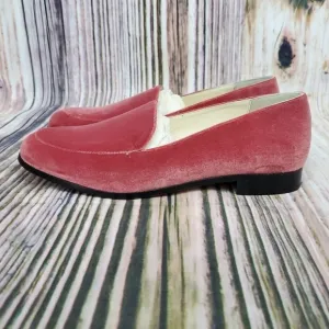 Bettye Muller Pink Regency Velvet Slip On Loafers