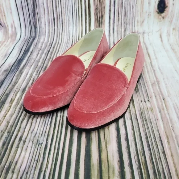 Bettye Muller Pink Regency Velvet Slip On Loafers