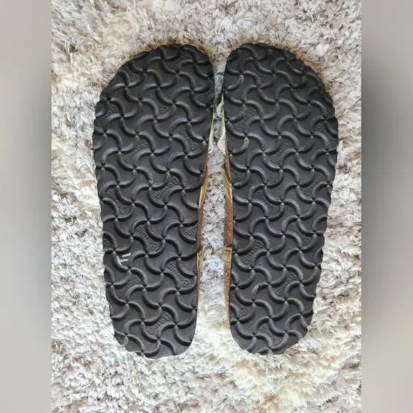 Betula Birkenstock Womens Sandals US Size 10 EU 41 Gold Green Slingback Comfort