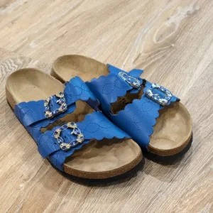 Betula By Birkenstock Blue Women's Sandals with Decorative Buckles