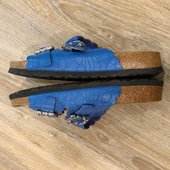 Betula By Birkenstock Blue Women's Sandals with Decorative Buckles