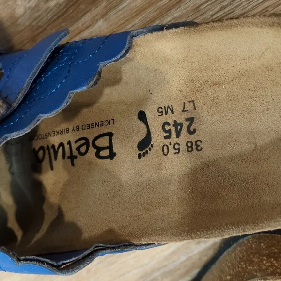 Betula By Birkenstock Blue Women's Sandals with Decorative Buckles