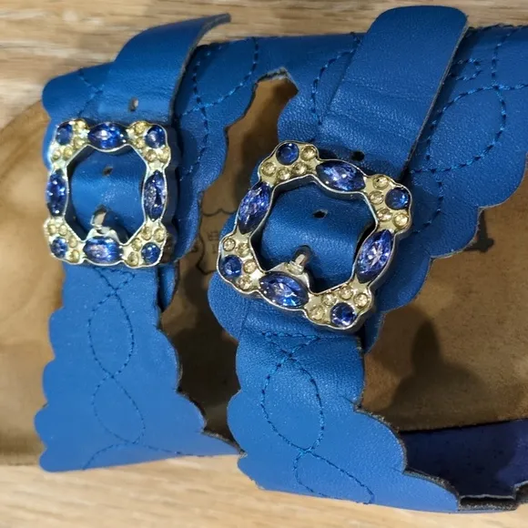 Betula By Birkenstock Blue Women's Sandals with Decorative Buckles