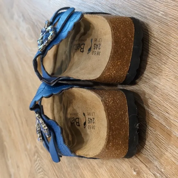 Betula By Birkenstock Blue Women's Sandals with Decorative Buckles