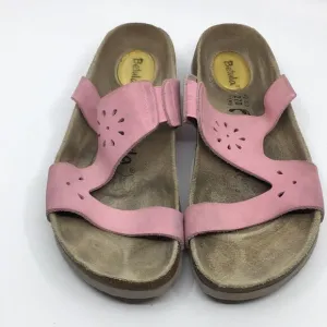 Betula By Birkenstock Pink Suede Floral Laser Cut Sandals EU 42 Narrow Women 11