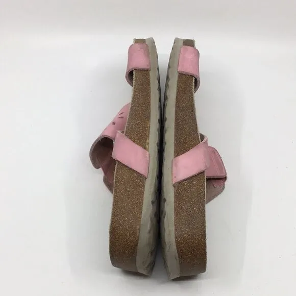 Betula By Birkenstock Pink Suede Floral Laser Cut Sandals EU 42 Narrow Women 11