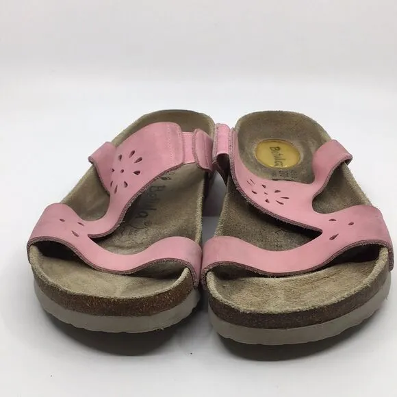 Betula By Birkenstock Pink Suede Floral Laser Cut Sandals EU 42 Narrow Women 11