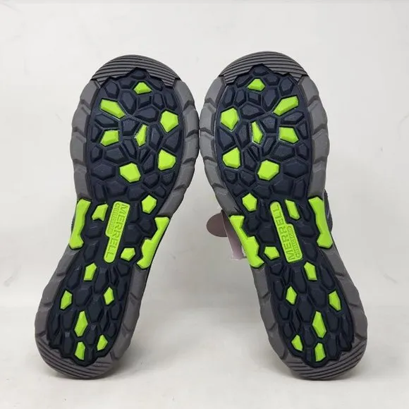 Big kids 7 Merrell Hydro junior Navy Green hiking water sandals shoes MY53375