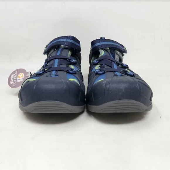 Big kids 7 Merrell Hydro junior Navy Green hiking water sandals shoes MY53375
