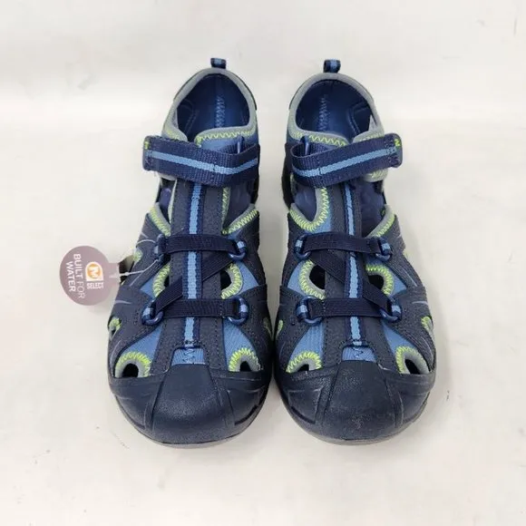 Big kids 7 Merrell Hydro junior Navy Green hiking water sandals shoes MY53375