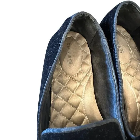 Birdies Black Velvet Starling Loafers Size 8