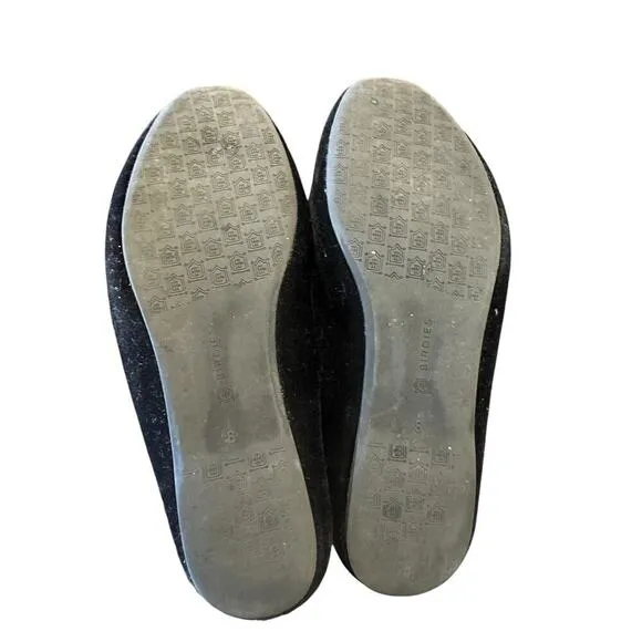 Birdies Black Velvet Starling Loafers Size 8