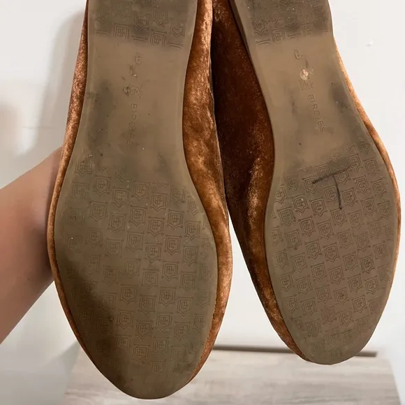 Birdies Orange Copper Velvet Starling Slip On Loafers Size 9