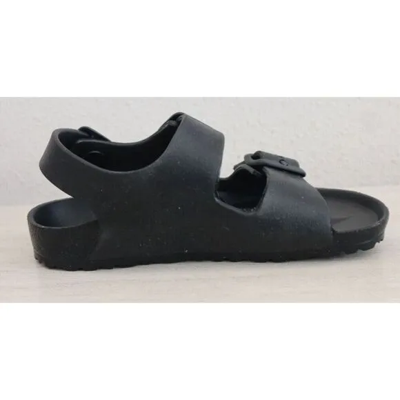Birkenstock 1009353 Unisex Toddler Kids Sz 8M Black Milano EVA Strappy Sandals