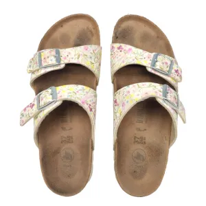 Birkenstock 37 Womens Sandals Sydney Vegan Birko Flor Watercolor Flower White 6