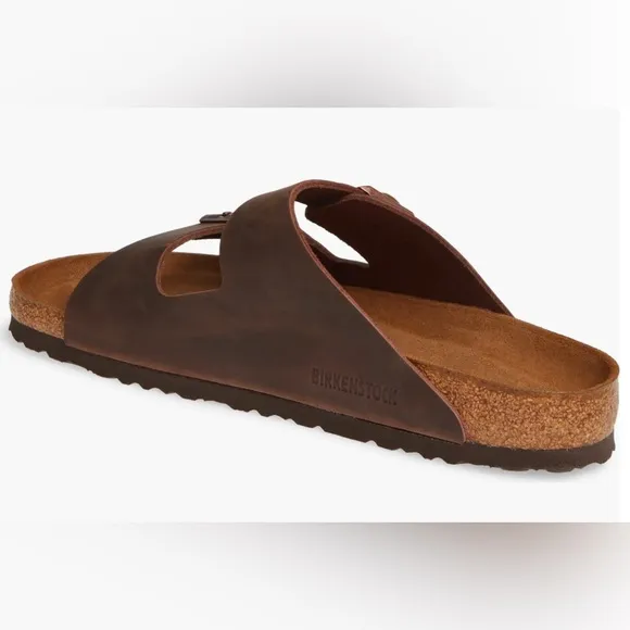 Birkenstock Arizona Sandal for Men, SZ 10US EU 43 Brown Havana Oiled Leather NEW