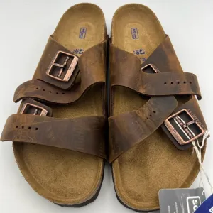 Birkenstock Arizona Sandal for Men, SZ 10US EU 43 Brown Havana Oiled Leather NEW