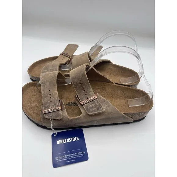Birkenstock Arizona  Sandals Unisex Brown Oiled Leather Preppy 10 US 41 EU New