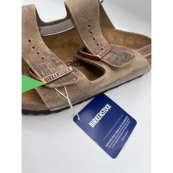 Birkenstock Arizona  Sandals Unisex Brown Oiled Leather Preppy 10 US 41 EU New