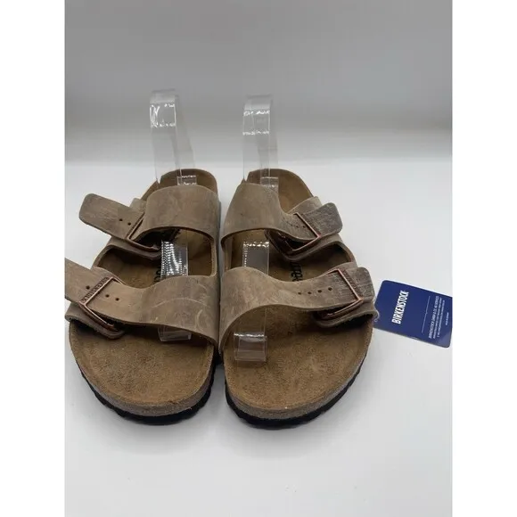 Birkenstock Arizona  Sandals Unisex Brown Oiled Leather Preppy 10 US 41 EU New