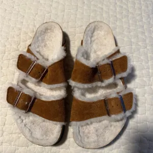 Birkenstock Arizona Shearling suede Sandals