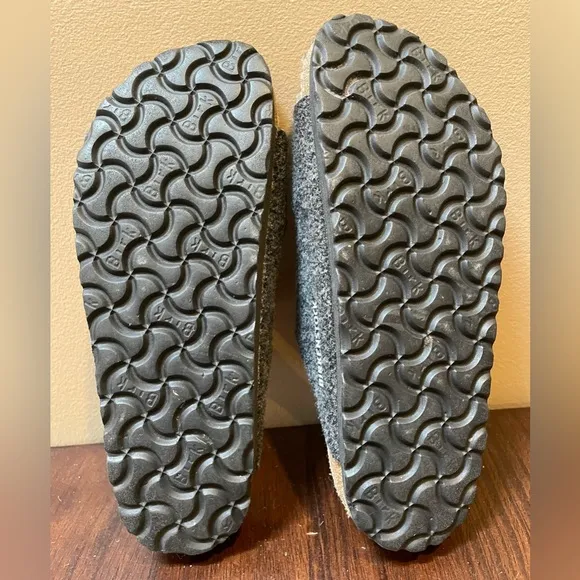 Birkenstock Arizona Wool Sandals, Gray, Size 36 Narrow